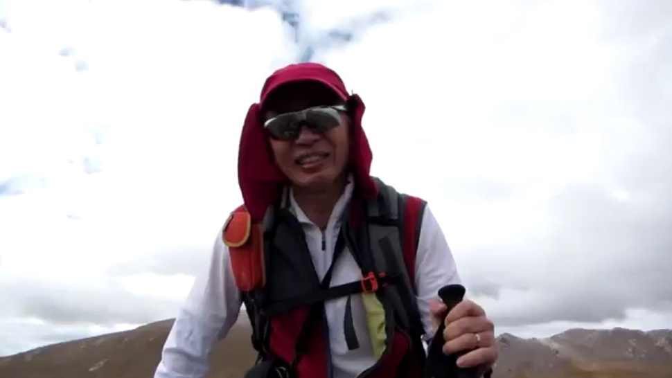 Man hikes Himalayan ridge wearing carbon fiber Noodle AFO